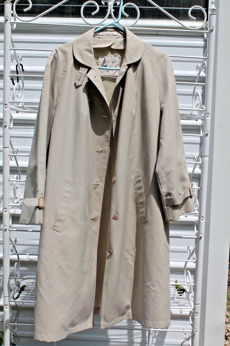 VTG Misty Harbour Women's Taupe Lined Collared Trench Coat