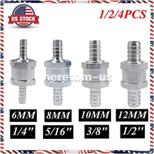1/2/4PCS Fuel Check Valve 6mm 8mm 10mm 12mm 14mm One Way Inline Non Return