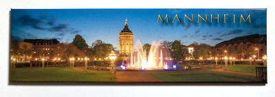 Mannheim, Wasserturm, Panorama, Foto, Magnet, Reise Souvenir. Made in Germany!