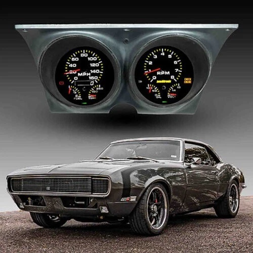 Chevy Camaro/Firebird 1967-1968 calibre analógico racimo repuesto con GPS Foto 3 de 4