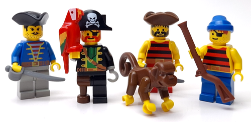 Lego Vintage Pirates Minifigure Pirate Lot 5 Ship Crew