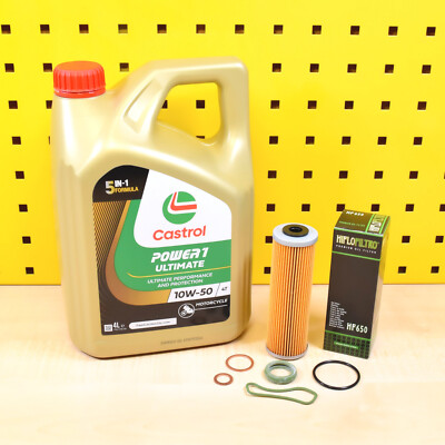 Ölwechsel Set Öl Castrol 10w50 für: KTM 950 990 Super Duke