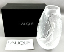 LALIQUE  STUNNING VASE FRANCE CRYSTAL SOLIFLORE NYMPHES  BUD VASE 1262700 BOXED