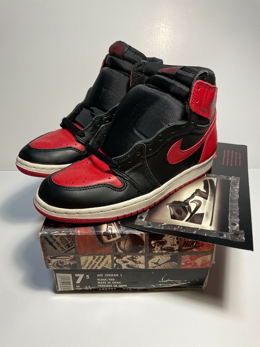 DS NEW 1994 NIKE AIR JORDAN 1 I BANNED MENS SIZE 7.5 BRED DS NEW 1994 NIKE AIR JORDAN 1 I BANNED MENS SIZE 7.5 BRED
