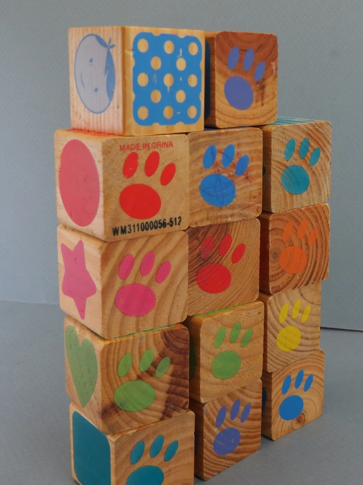 Juguetes para niños pequeños 14 bloques de madera Garannimals Foto 3 de 4