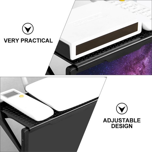 1PC Plastic TV Screen Storage Rack Shelf TV Shelf Screen Screen (noir) - Photo 3/12