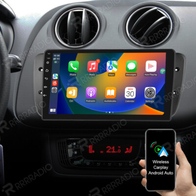 9'' Android 15 GPS Navi DSP Autoradio CarPlay 2+32GB Für Seat Ibiza 6j 2009-2013