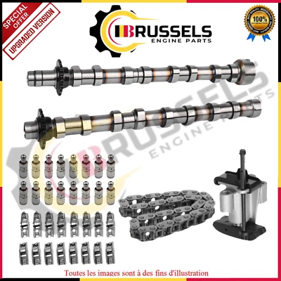 KIT ARBRE À CAMES + CHAÎNE + BASCULEUR PEUGEOT 2.0 HDI DW10FUE - Photo 1/4