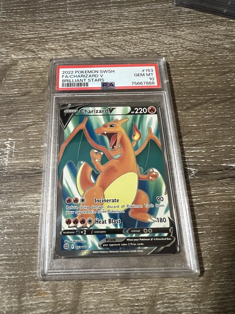 ポケモンカードゲーム Charizard Gem Art Full V Charizard #153 Stars Brilliant Pokemon 2022 10 PSA psa10 V ポケモンカードゲーム