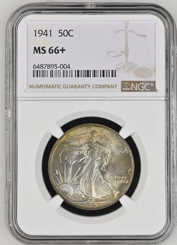 1941 NGC MS66+ Walking Liberty Half - Toned