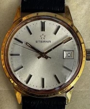 Vintage Gents Eterna Watch - 1960s - Date - Gents Watch - Good working condition