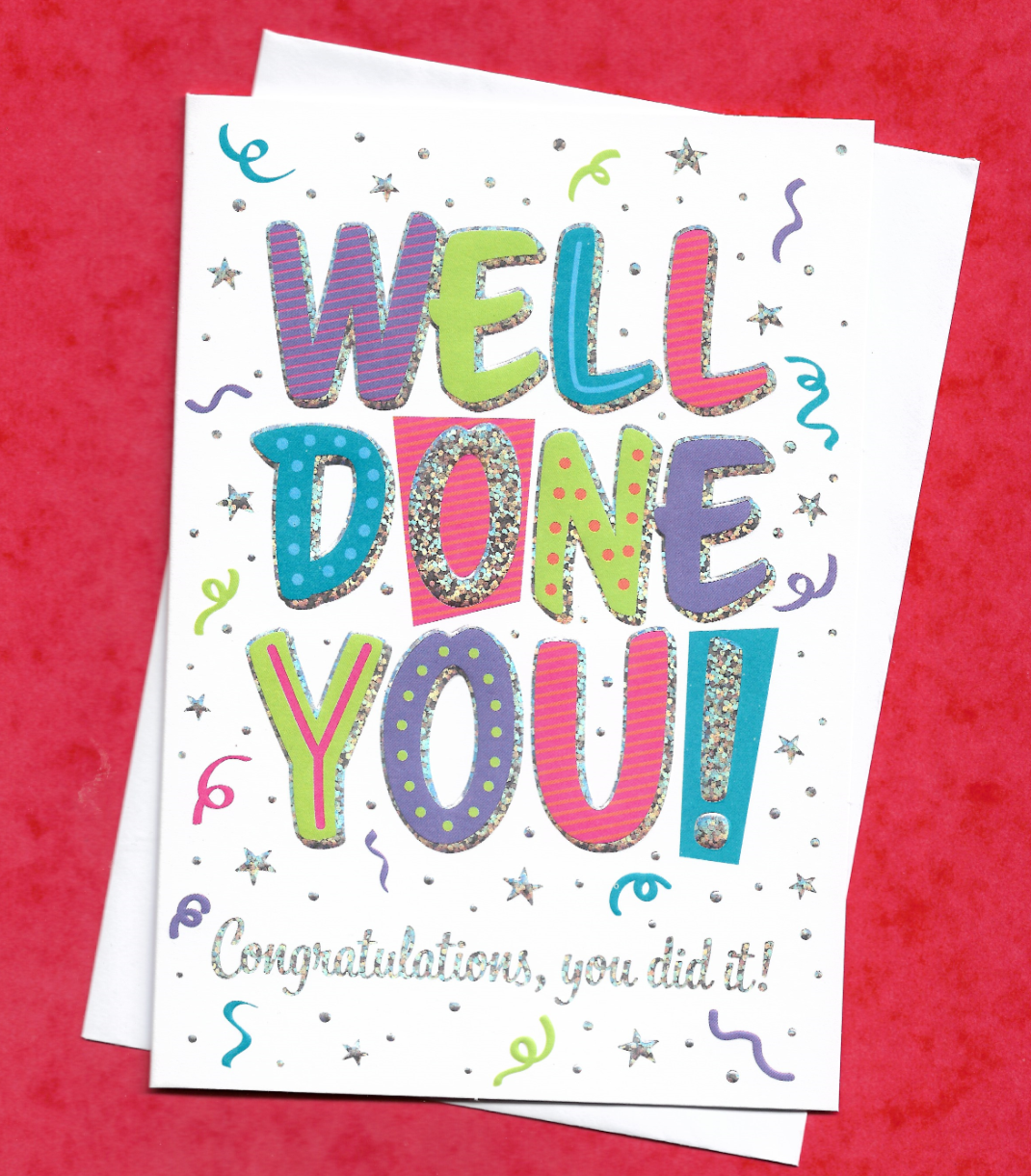 Well Done Congratulations Card Exams Results Degree SATS A Level GSE Highers