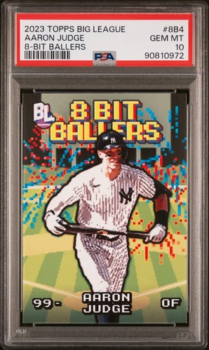 Graded 2023 Topps Big League Aaron Judge #8B4 8-Bit Ballers Baseball Card PSA 10