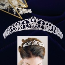 Fashion Silver Full Zircon Bridal Tiaras Crowns Crystal Wedding Hair Accessory
