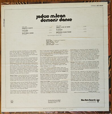 Demons Dance by Jackie McLean Vinyl, 1970 Stereo Release VG