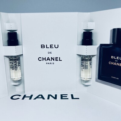 2 Chanel Bleu De Chanel Parfum Sample Spray 1.5ml / .0.5oz