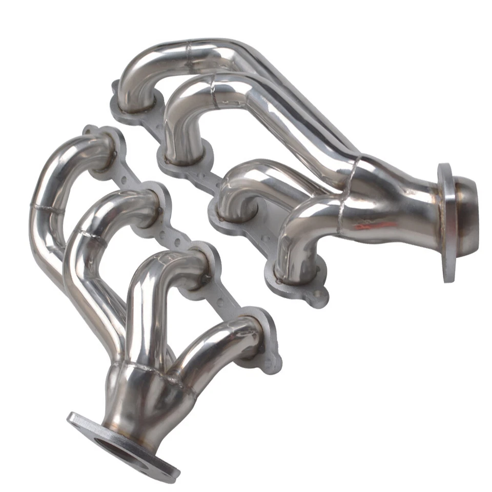 Cabezales de escape Shorty para 02-16 Chevy Silverado 1500 2500HD 3500HD 4,8 5,3 6,0 L Foto 3 de 4