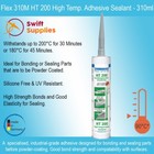 Flex 310 M HT 200 High Temperature Powder Coating Sealant & Adhesive - 310ml