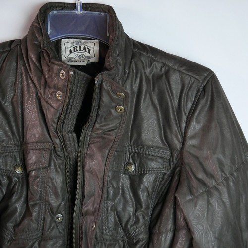Ariat Giacca Donna Taglia M Marrone Cioccolato Stile Moto Foderata Tampone - Foto 3 di 17