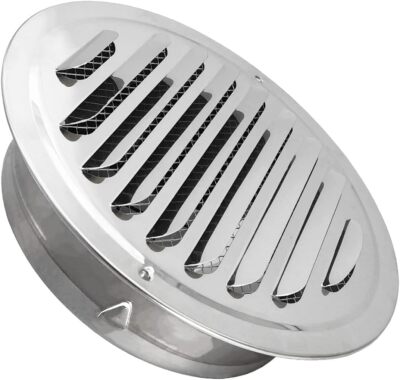 Griglia Di Ventilazione In Acciaio Inox - Diametro 80-200 Mm, Per Garage, Abluft, Con Insektenschutz