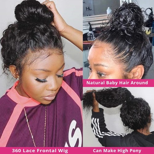 13x4 Lace Front Human Hair Wig Deep Wave Curled Edge Front Human Hair Wig - Bild 17 von 26