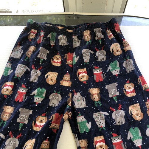 Macy’s Family PJs Fleece Dog Cat Christmas Pajama Pants Boys XL A3460 - Picture 2 of 4