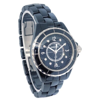 Chanel J12 Quartz 29mm Watch Ceramic Diamond SS 184507 | eBay