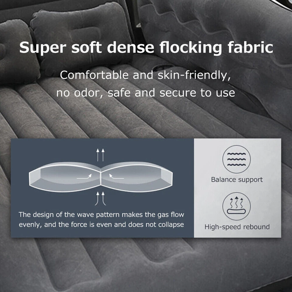 Aufblasbare Luftbett Luftmatratze Autobett für Auto Rücksitz mit Pumpe - Bild 3 von 4