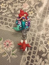 Little Mermaid Ariel And Sebastian Inspired ID Badge Reel/Disney Badge/ID Holder