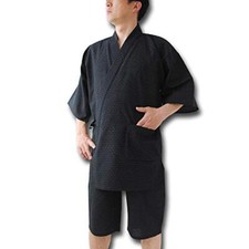 Father's Day Jinbei Men's Form Stable Monotone Jinbei Jinbei Blue Sashi