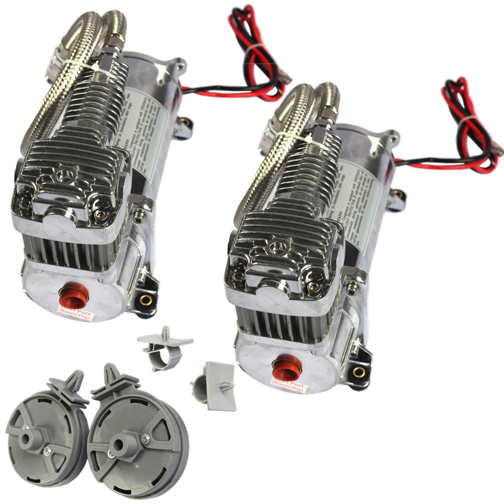 Brand New 12 Volt Carmocar Dual Chrome 440C 200 PSI Air Compressor Kit 440C