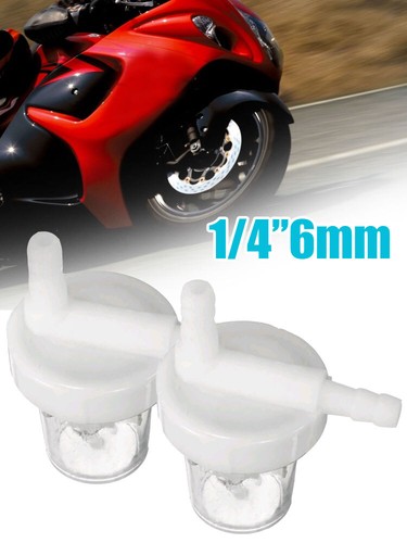 2x Universal 1/4" 6mm Motorcycle Parts Petrol Fuel Filter Fuel Line Accessory - Picture 10 of 12