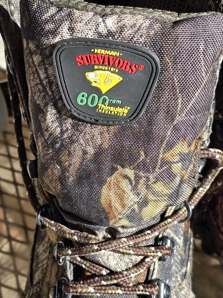 Herman Survivors Boots Hollowpoint 600 Gm Thinsulate Men's 8.5 Very Clean - Image 2 of 4