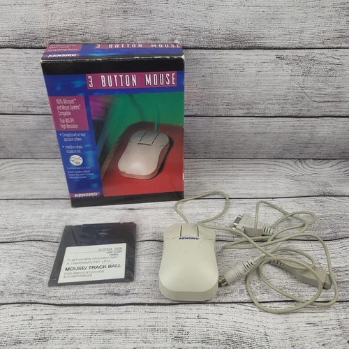 Vintage Kensiko Mouse Three-button 9-pin 654442 with Original Box