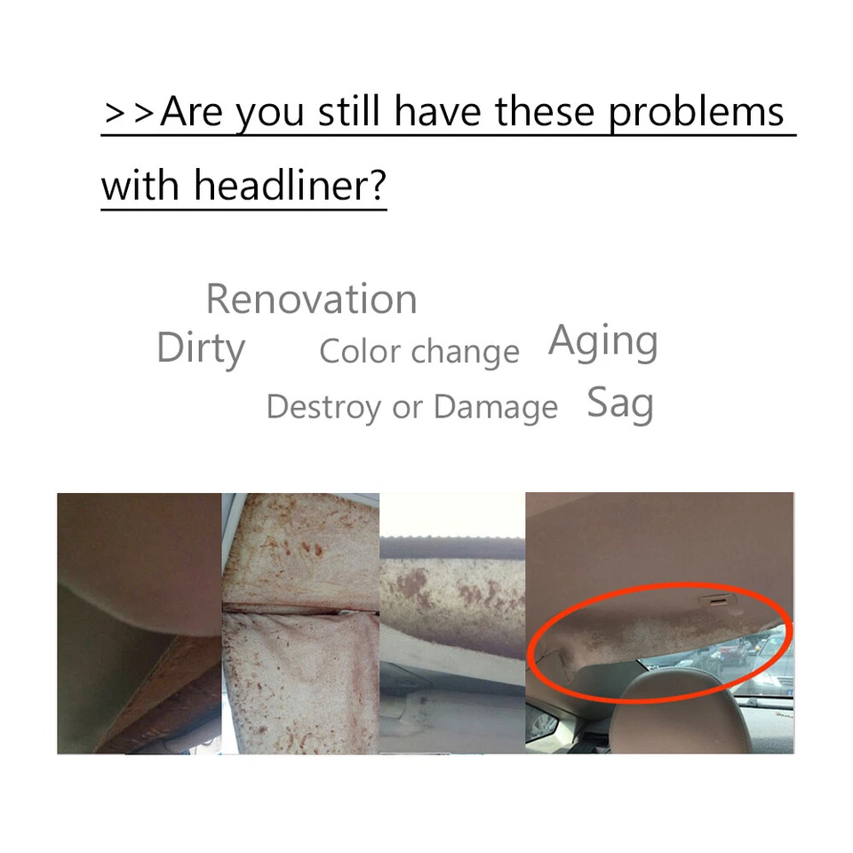 Car Headliner Fabric Ceiling Roof Liner Sagging Replacement/Repair/DIY 60"Wide - Image 3 of 4