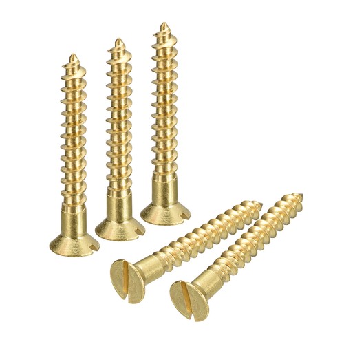25pcs-m4-5-x-35mm-brass-slotted-drive-flat-head-wood-screws-self