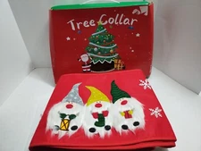 Christmas Tree Collar Gnomes Holiday Tree Skirt Red Base Decorations Classic