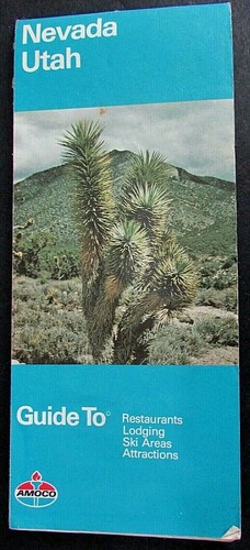 Vintage 1970's Amoco Oil Company Road Highway Map Nevada Utah Coachmen FREE S/H