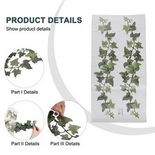 Flower Wall Stickers Green Vine Floral Wall Decals Art Sticker Living Room Decor