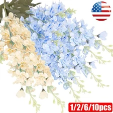 LOT Artificial Flower Delphinium Long Silk Larkspur Flowers Home Garden Decor