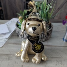 Raising Cane s Dog Puppy 2024 Plush Golden 28th Birthday Cane Gold 11" Glitter
