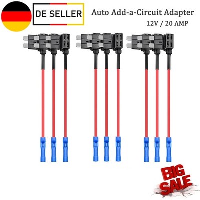 Add-a-Circuit Sicherung TAP Adapter Mini ATM APM Blade Sicherungshalter 5er Pack
