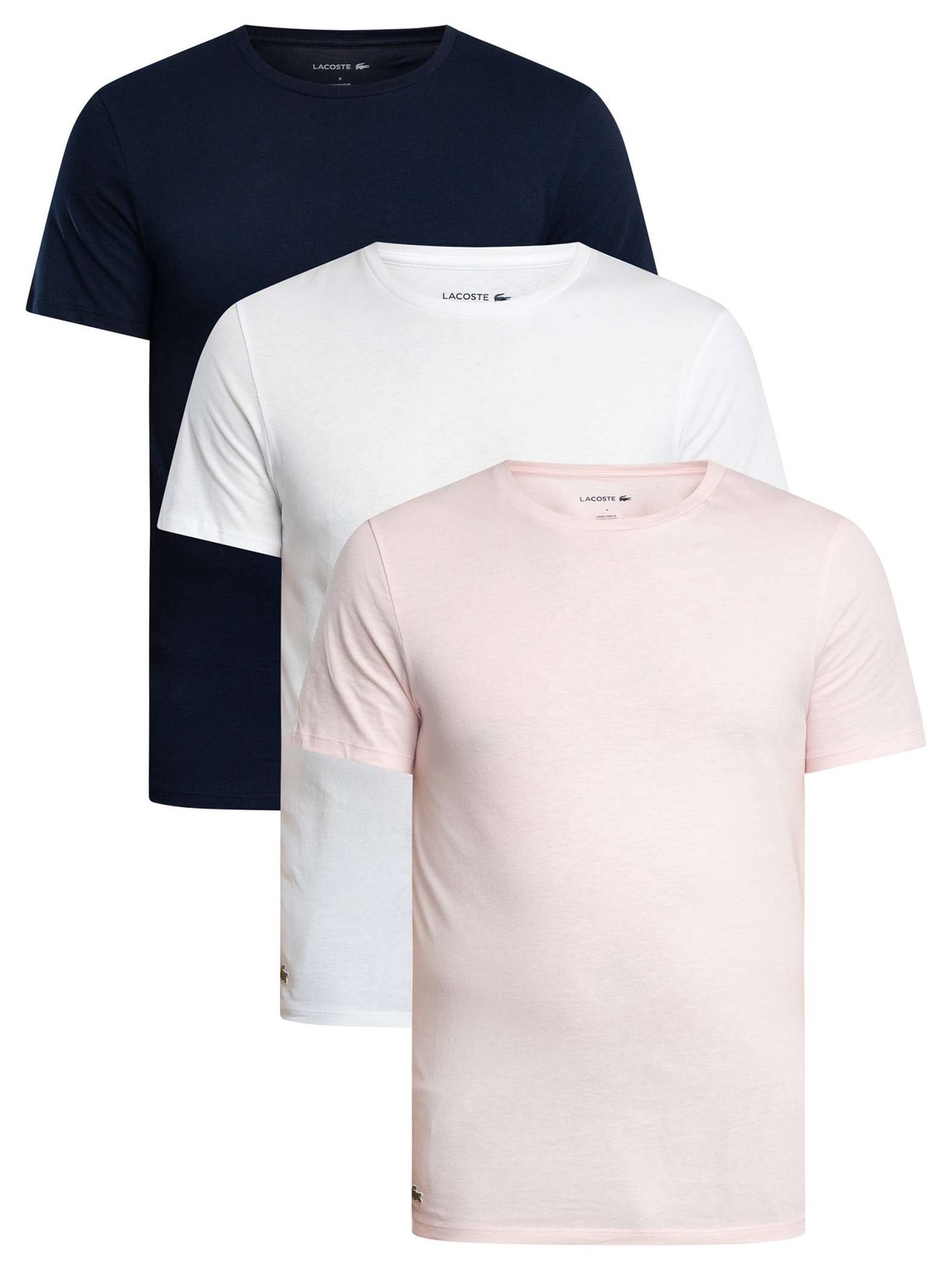 Мужские футболки Lacoste 3 Pack Lounge Slim Crew разноцветные 7490₽