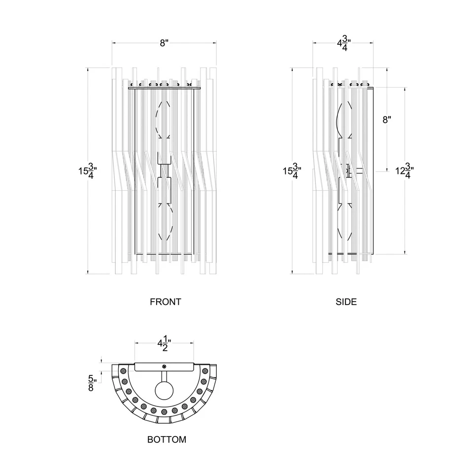 Aplique de pared Varaluz 393W02 Park Row 2 luces 16" de alto - negro mate/oro francés Foto 3 de 4