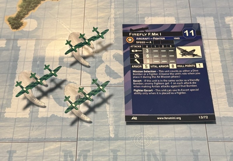Axis & Allies - War At Sea - Forumini: Firefly F MkI - Britain Plane - Deck 3