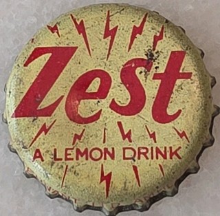 Vintage Zest Lemon Drink Cork Lined Bottle Cap Crown Amherst N.S.