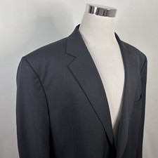 Jos A Bank 52XL Sport Coat 100 Wool Dark Gray Two Button Lined Vented Formal