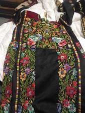 Vintage Handmade Palestinian Embroidery Wedding Palestine Dress Thoub