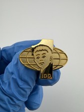 Kiwanis IDD Iodine Deficiency Disorder Gold Tone Lapel Pin
