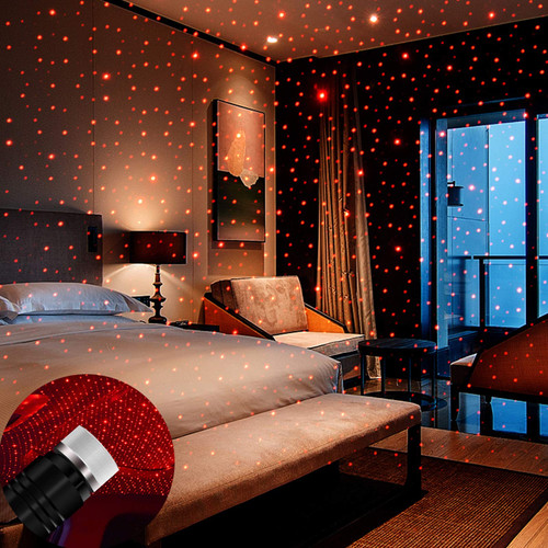 USB Star Projector Night Light, Adjustable Romantic red Interior Car Lights, ...